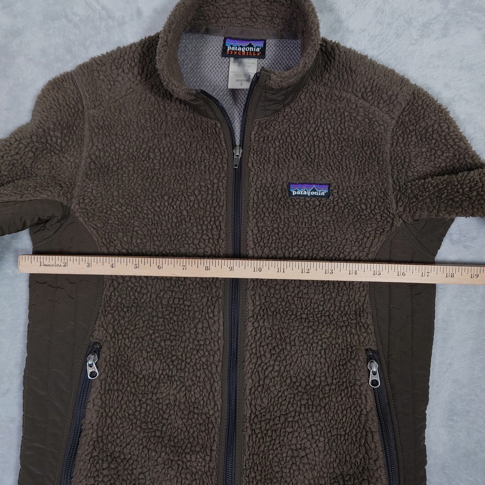VTG Patagonia Synchilla Deep Pile Fleece Sherpa Jacket Womens S Full Zip 23071 - Picture 11 of 13